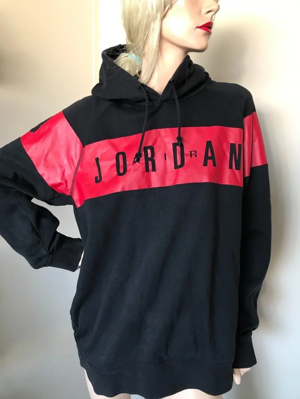 HooDED SWEATSHiRT AIR JORDAN vintage XL pullover black hoodie